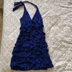 Royal blue Express halter dress